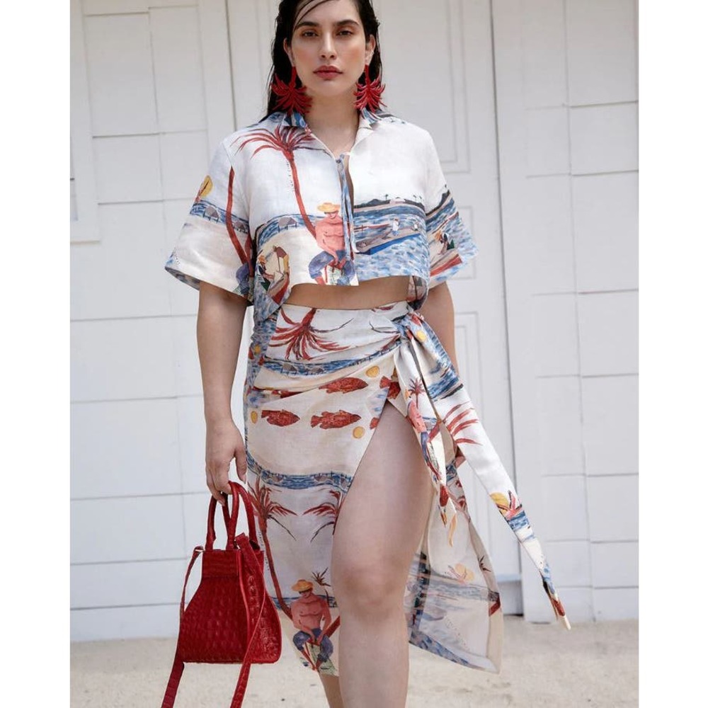 NWT! OLMOS FLORES CASITAS FALDA PESCADOR SMALL
